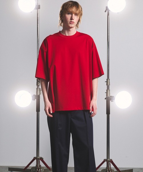 MAISON SPECIAL(メゾンスペシャル)の「《UNISEX》Smashing Punch Prime-Over Crew Neck Short Sleeve T-Shirt/スマッシングポンチプライムオーバーショートスリーブTシャツ【MAISON SPECIAL/メゾンスペシャル】(Tシャツ/カットソー・メンズ・ブラック/チャコールグレー/ライトブルー/レッド/ホワイト・0/2/1)」の19枚目の写真