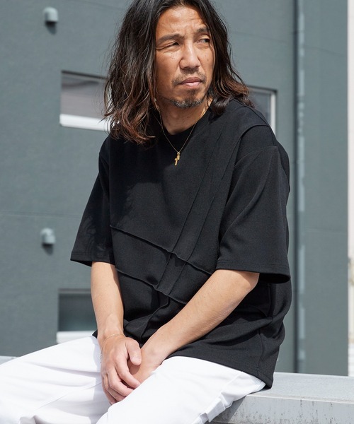ROOPTOKYO(ループトウキョウ)の「ピンタック梨地Tシャツ ルーズフィット 半袖Tシャツ 秋 秋服 2026年秋冬(Tシャツ/カットソー・メンズ・チャコールグレー/ブラック/グレー・M/L)」の1枚目の写真