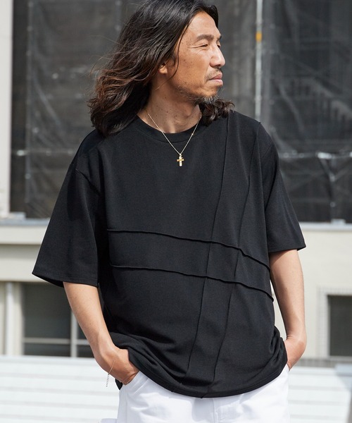 ROOPTOKYO(ループトウキョウ)の「ピンタック梨地Tシャツ ルーズフィット 半袖Tシャツ 秋 秋服 2026年秋冬(Tシャツ/カットソー・メンズ・チャコールグレー/ブラック/グレー・M/L)」の11枚目の写真