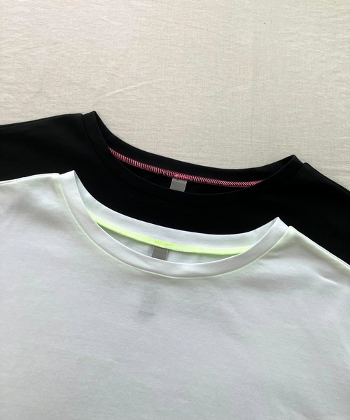 Q(キュー)の「バックロゴチュールT(Tシャツ/カットソー・レディース・ブラック/ホワイト・MEDIUM)」の11枚目の写真
