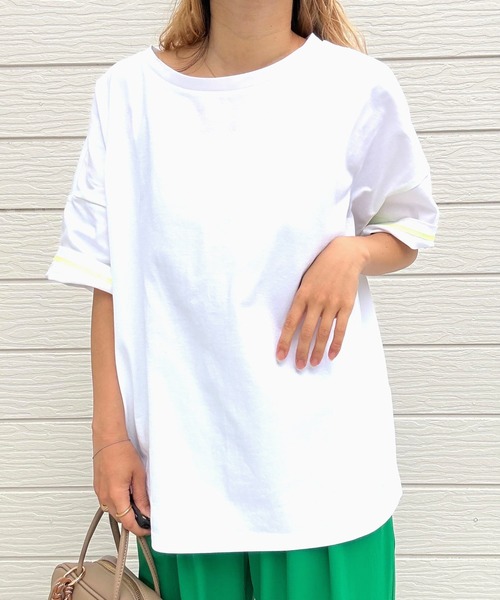 Q(キュー)の「バックロゴチュールT(Tシャツ/カットソー・レディース・ブラック/ホワイト・MEDIUM)」の19枚目の写真