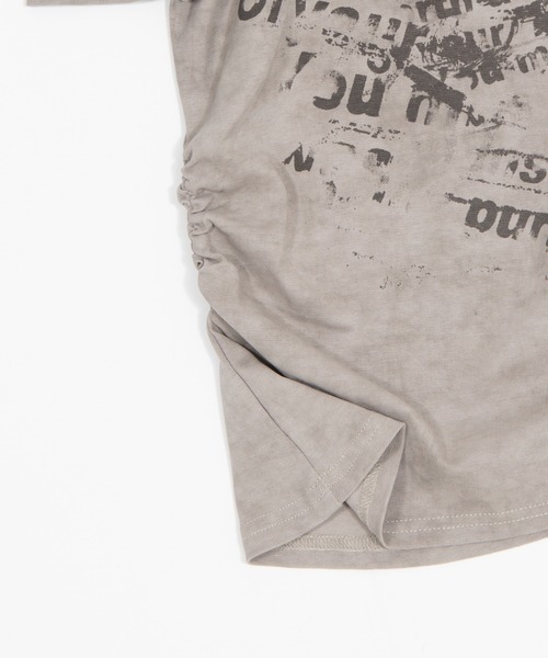 dispark(ディスパーク)の「DISPARK/サイドギャザーレイヤードオフショルT(Tシャツ/カットソー・レディース・ホワイト/グレー・FREE)」の10枚目の写真