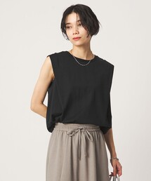 ショルダータック ノースリーブ プルオーバー カットソー