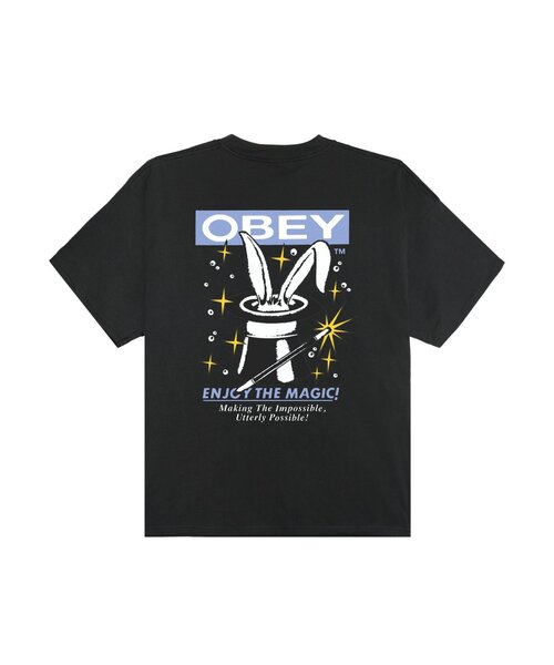 OBEY(オベイ)の「【OBEY】 ENJOY THE MAGIC(Tシャツ/カットソー・レディース・ホワイト/ブラック・SMALL)」の4枚目の写真