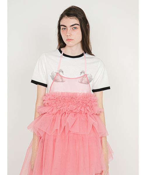 SORIN(ソリン )の「Tulle Apron Dress/チュール エプロンドレス(ワンピース・レディース・ローズ/ミント/ダークグレー・38)」の7枚目の写真