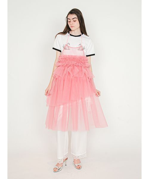 SORIN(ソリン )の「Tulle Apron Dress/チュール エプロンドレス(ワンピース・レディース・ローズ/ミント/ダークグレー・38)」の12枚目の写真