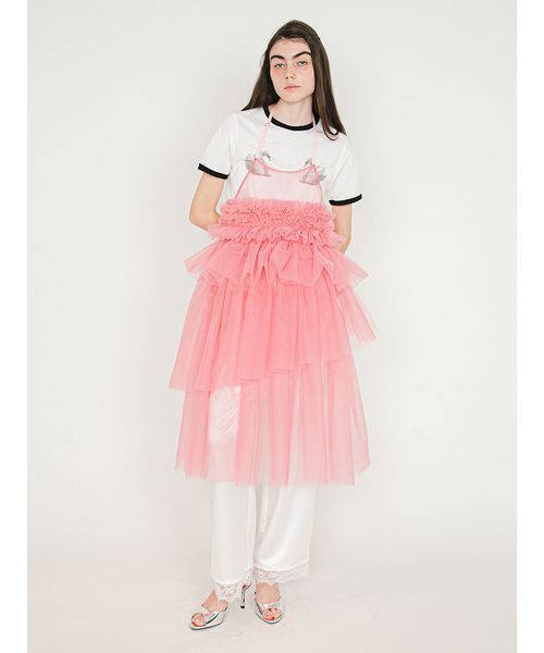 SORIN(ソリン )の「Tulle Apron Dress/チュール エプロンドレス(ワンピース・レディース・ローズ/ミント/ダークグレー・38)」の13枚目の写真