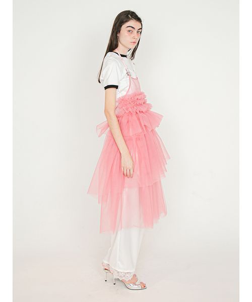 SORIN(ソリン )の「Tulle Apron Dress/チュール エプロンドレス(ワンピース・レディース・ローズ/ミント/ダークグレー・38)」の16枚目の写真
