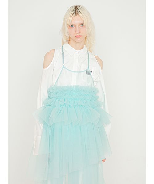 SORIN(ソリン )の「Tulle Apron Dress/チュール エプロンドレス(ワンピース・レディース・ローズ/ミント/ダークグレー・38)」の17枚目の写真