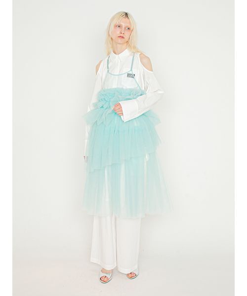 SORIN(ソリン )の「Tulle Apron Dress/チュール エプロンドレス(ワンピース・レディース・ローズ/ミント/ダークグレー・38)」の20枚目の写真