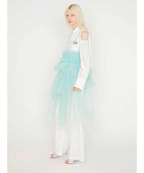 SORIN(ソリン )の「Tulle Apron Dress/チュール エプロンドレス(ワンピース・レディース・ローズ/ミント/ダークグレー・38)」の21枚目の写真