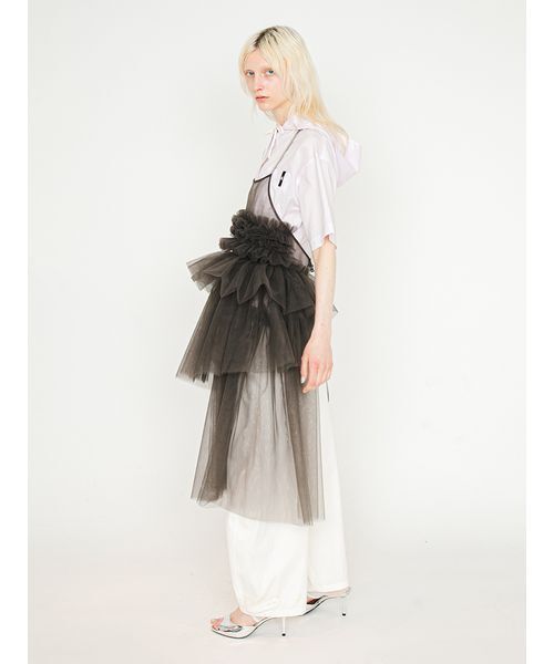 SORIN(ソリン )の「Tulle Apron Dress/チュール エプロンドレス(ワンピース・レディース・ローズ/ミント/ダークグレー・38)」の4枚目の写真