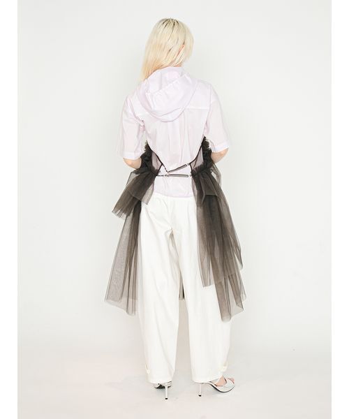 SORIN(ソリン )の「Tulle Apron Dress/チュール エプロンドレス(ワンピース・レディース・ローズ/ミント/ダークグレー・38)」の5枚目の写真
