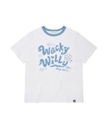 WOMEN'S TYPOGRAPHIC SLUB SHORT SLEEVE T-SHIRT