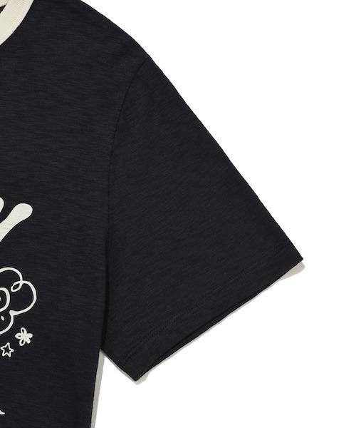 Wacky WiLLy(ワッキーウィリー)の「WOMEN'S TYPOGRAPHIC SLUB SHORT SLEEVE T-SHIRT(Tシャツ/カットソー・レディース・ホワイト/ダークネイビー・FREE)」の4枚目の写真