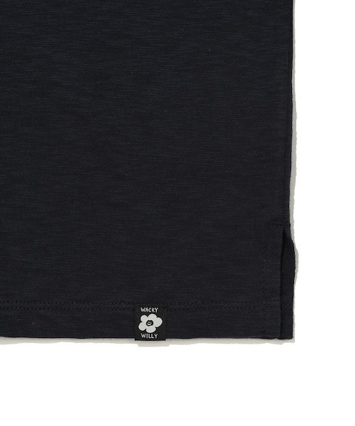 Wacky WiLLy(ワッキーウィリー)の「WOMEN'S TYPOGRAPHIC SLUB SHORT SLEEVE T-SHIRT(Tシャツ/カットソー・レディース・ホワイト/ダークネイビー・FREE)」の5枚目の写真