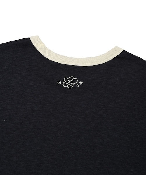 Wacky WiLLy(ワッキーウィリー)の「WOMEN'S TYPOGRAPHIC SLUB SHORT SLEEVE T-SHIRT(Tシャツ/カットソー・レディース・ホワイト/ダークネイビー・FREE)」の6枚目の写真