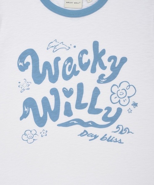 Wacky WiLLy(ワッキーウィリー)の「WOMEN'S TYPOGRAPHIC SLUB SHORT SLEEVE T-SHIRT(Tシャツ/カットソー・レディース・ホワイト/ダークネイビー・FREE)」の10枚目の写真