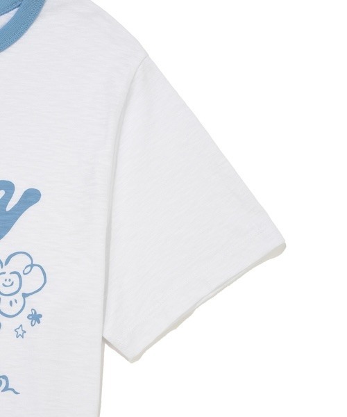 Wacky WiLLy(ワッキーウィリー)の「WOMEN'S TYPOGRAPHIC SLUB SHORT SLEEVE T-SHIRT(Tシャツ/カットソー・レディース・ホワイト/ダークネイビー・FREE)」の11枚目の写真