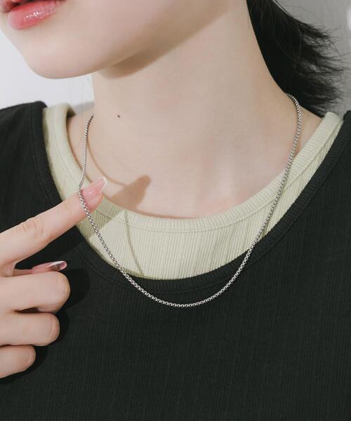 SMELLY(スメリー)の「ステンレスベネチアンチェーンネックレス(ネックレス・レディース・シルバー/ゴールド・-)」の1枚目の写真