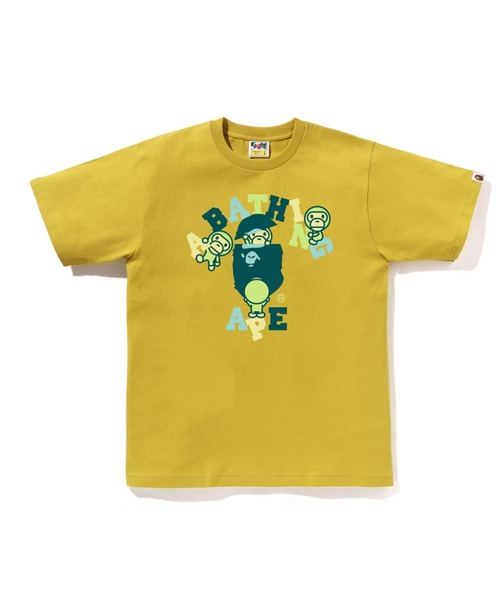 A BATHING APE(アベイシングエイプ)の「COLORS COLLEGE MILO TEE(Tシャツ/カットソー・メンズ・イエロー/ブラック/ホワイト・XX-LARGE/LARGE/XXX-LARGE/X-LARGE/MEDIUM/SMALL)」の3枚目の写真