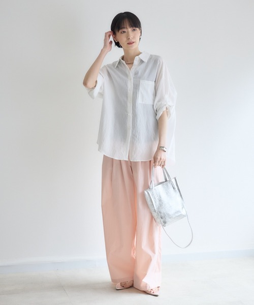 Paradise Picnic(パラダイスピクニック)の「Dignite collier タフタワイドパンツ(その他パンツ・レディース・モカ/ブラウン/ピンク・FREE)」の7枚目の写真