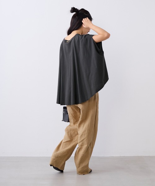 MICA&DEAL(マイカ&ディール)の「"SOLMER"ロゴフレアスリーブTシャツ(Tシャツ/カットソー・レディース・ホワイト/チャコールグレー/ブラウン・FREE)」の21枚目の写真