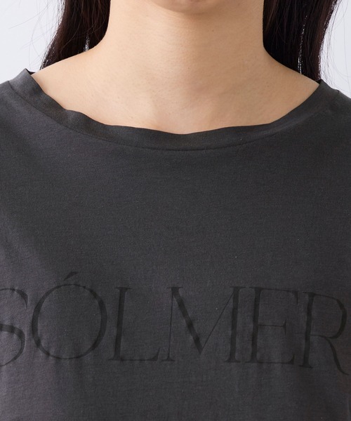MICA&DEAL(マイカ&ディール)の「"SOLMER"ロゴフレアスリーブTシャツ(Tシャツ/カットソー・レディース・ホワイト/チャコールグレー/ブラウン・FREE)」の14枚目の写真