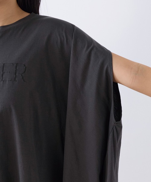 MICA&DEAL(マイカ&ディール)の「"SOLMER"ロゴフレアスリーブTシャツ(Tシャツ/カットソー・レディース・ホワイト/チャコールグレー/ブラウン・FREE)」の16枚目の写真