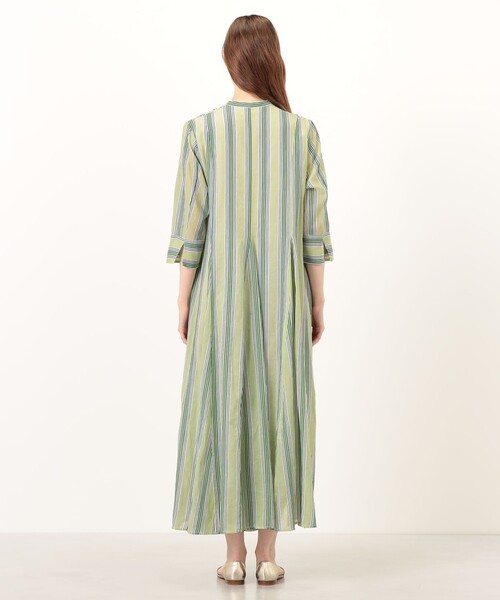 NE QUITTEZ PAS!(ヌキテパ)の「ne Quittez pas Cotton Voile Stripe ワンピース(ワンピース・レディース・ブラック系その他/イエロー系その他/ブルー系その他・M)」の6枚目の写真
