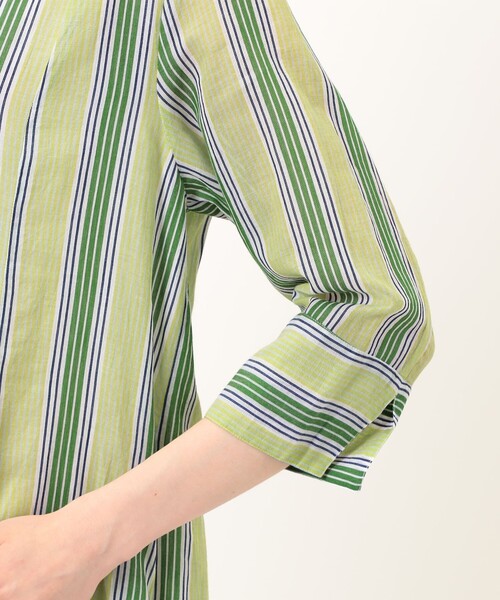 NE QUITTEZ PAS!(ヌキテパ)の「ne Quittez pas Cotton Voile Stripe ワンピース(ワンピース・レディース・ブラック系その他/イエロー系その他/ブルー系その他・M)」の9枚目の写真