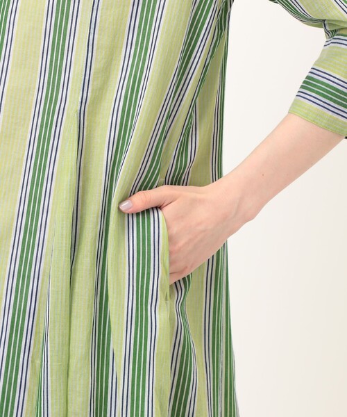 NE QUITTEZ PAS!(ヌキテパ)の「ne Quittez pas Cotton Voile Stripe ワンピース(ワンピース・レディース・ブラック系その他/イエロー系その他/ブルー系その他・M)」の10枚目の写真