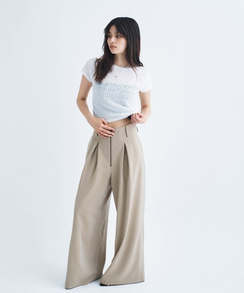 CODE A(コードエー)の「frill mini tee(Tシャツ/カットソー・レディース・ホワイト/ブラック・00)」の5枚目の写真