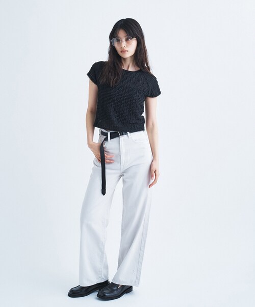 CODE A(コードエー)の「frill mini tee(Tシャツ/カットソー・レディース・ホワイト/ブラック・00)」の10枚目の写真