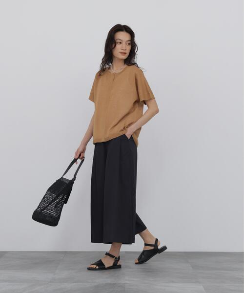 human woman(ヒューマンウーマン)の「◆【名品 / UVカット / ウォッシャブル】クールマックスタックスカーチョ(その他パンツ・レディース・ベージュ/ブルー/ブラック・SMALL/LARGE/MEDIUM)」の8枚目の写真
