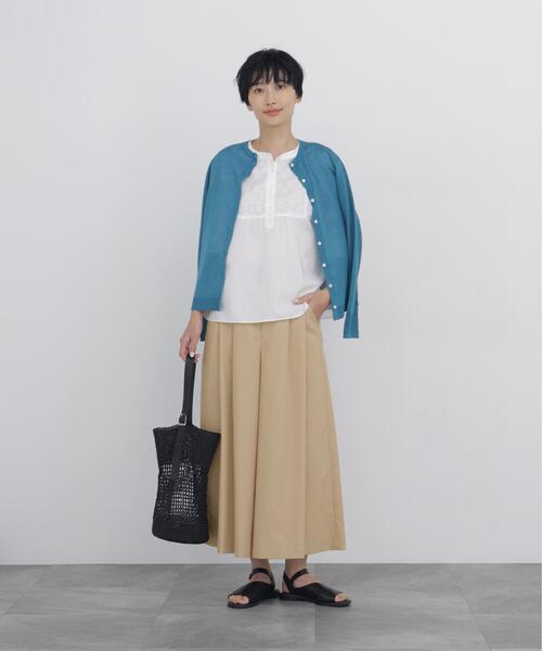 human woman(ヒューマンウーマン)の「◆【名品 / UVカット / ウォッシャブル】クールマックスタックスカーチョ(その他パンツ・レディース・ベージュ/ブルー/ブラック・SMALL/LARGE/MEDIUM)」の21枚目の写真
