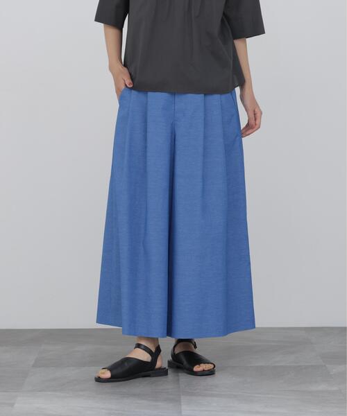 human woman(ヒューマンウーマン)の「◆【名品 / UVカット / ウォッシャブル】クールマックスタックスカーチョ(その他パンツ・レディース・ベージュ/ブルー/ブラック・SMALL/LARGE/MEDIUM)」の4枚目の写真