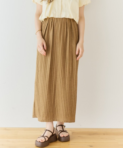 OLUN(オルン)の「jacquard I-line skirt/ジャガードIラインスカート(スカート・レディース・ブラウン/アイボリー/ブラック・FREE/X-SMALL/SMALL)」の18枚目の写真