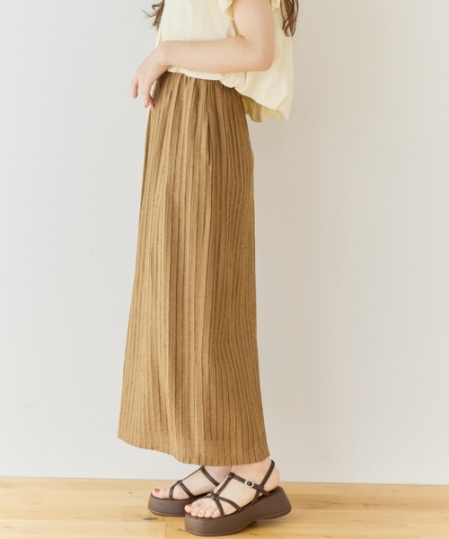 OLUN(オルン)の「jacquard I-line skirt/ジャガードIラインスカート(スカート・レディース・ブラウン/アイボリー/ブラック・FREE/X-SMALL/SMALL)」の19枚目の写真