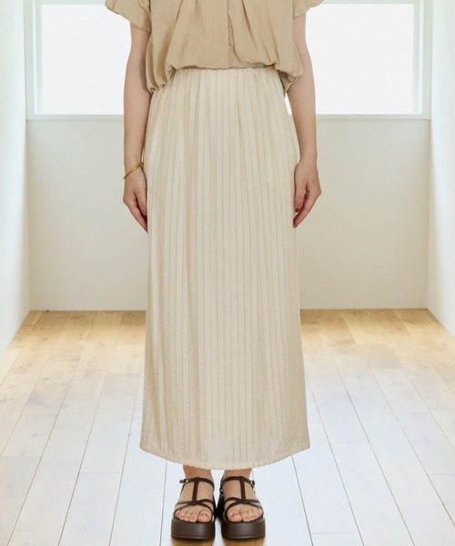 OLUN(オルン)の「jacquard I-line skirt/ジャガードIラインスカート(スカート・レディース・ブラウン/アイボリー/ブラック・FREE/X-SMALL/SMALL)」の15枚目の写真