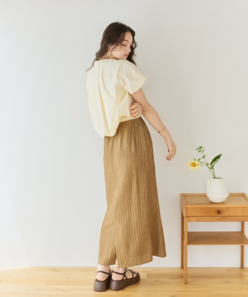 OLUN(オルン)の「jacquard I-line skirt/ジャガードIラインスカート(スカート・レディース・ブラウン/アイボリー/ブラック・FREE/X-SMALL/SMALL)」の8枚目の写真