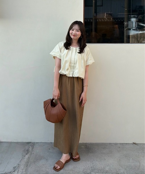 OLUN(オルン)の「jacquard I-line skirt/ジャガードIラインスカート(スカート・レディース・ブラウン/アイボリー/ブラック・FREE/X-SMALL/SMALL)」の14枚目の写真