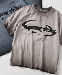 【13】スプレー加工 フロントロゴ テレコTシャツ
