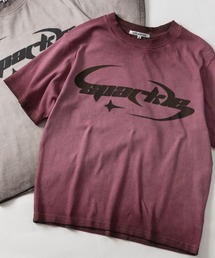 【13】スプレー加工 フロントロゴ テレコTシャツ