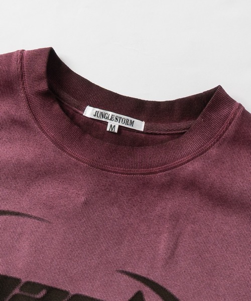 JOHN'S CLOSET(ジョンズクローゼット)の「【13】スプレー加工 フロントロゴ テレコTシャツ(Tシャツ/カットソー・メンズ・チャコールグレー/ピンク/ホワイト・LARGE/MEDIUM)」の4枚目の写真