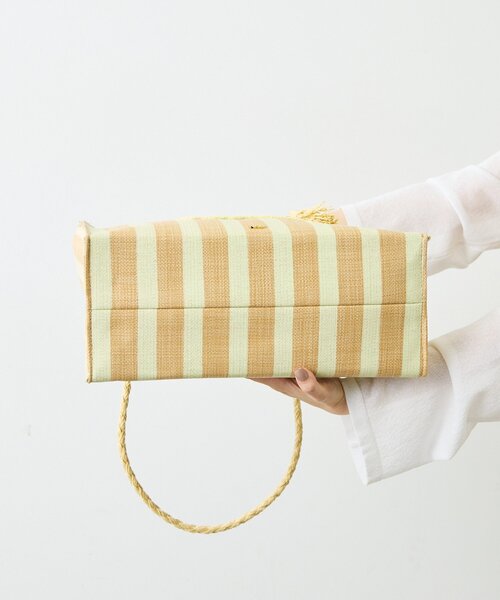 ear PAPILLONNER（イアパピヨネ）の「【NALI】ストライプストロートートバッグ/ショルダーバッグ（トートバッグ・レディース・ミント/イエロー・FREE）」の8枚目の写真