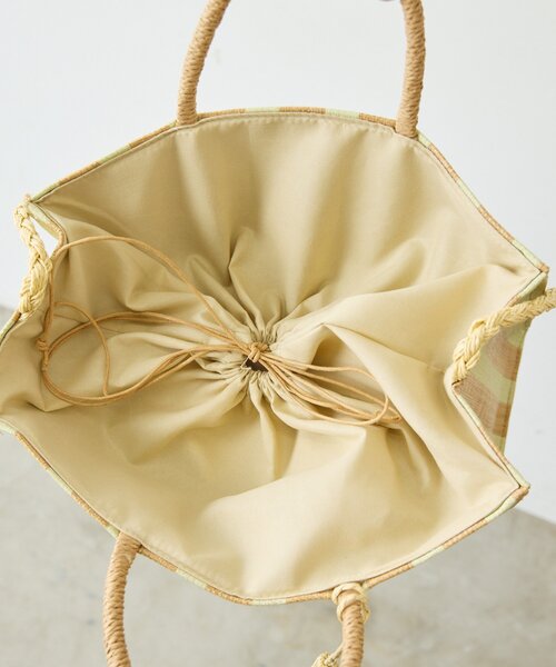 ear PAPILLONNER（イアパピヨネ）の「【NALI】ストライプストロートートバッグ/ショルダーバッグ（トートバッグ・レディース・ミント/イエロー・FREE）」の13枚目の写真