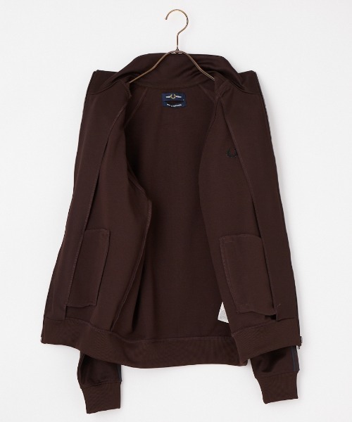 FRED PERRY（フレッドペリー）の「【WEB限定】[FRED PERRY/フレッドペリー] コントラストテープ トラックジャケット（ジャージ・レディース・ブラック/ダークブラウン・L/M/S/XL）」の12枚目の写真