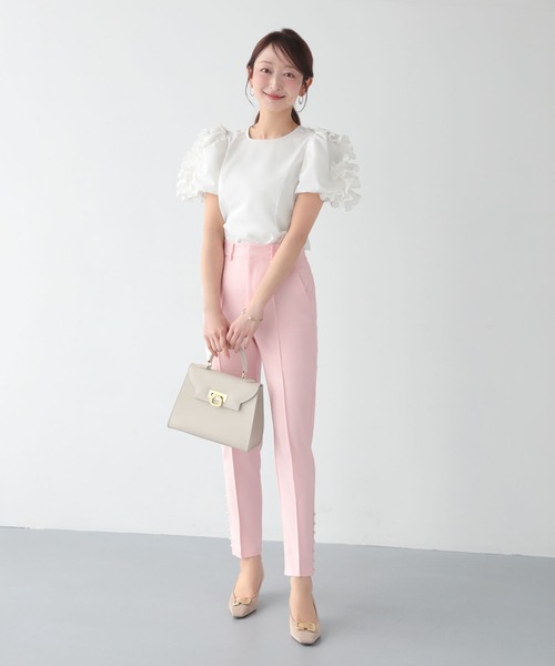 Mirenue（ミレニュー）の「パールテーパードパンツ（その他パンツ・レディース・ピンク/ブラック/ホワイト・M/S）」の7枚目の写真