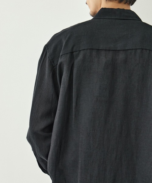CITY TOKYO(シティトウキョウ)の「【CITY TOKYO/シティートーキョー】Twist linen リラックスシャツ(シャツ/ブラウス・メンズ・オフホワイト/ブラック・1/3/2)」の11枚目の写真